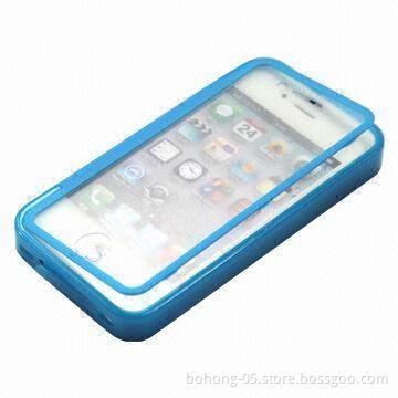 Case for iPhone 4S, Made of PC + TPU Materials, TPU Surface Bottom Set